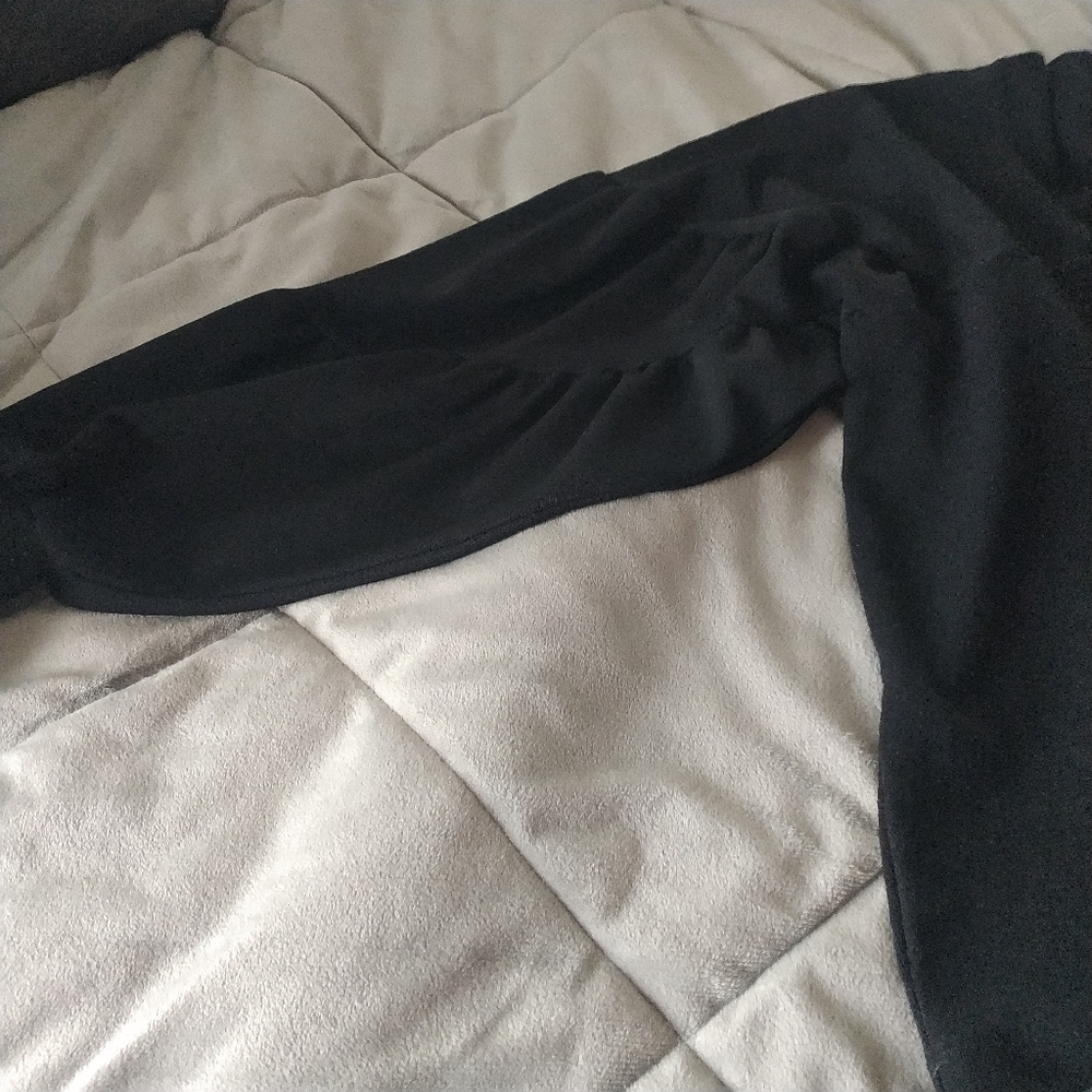 Zara Black Mock turtleneck Oversized Crop Top S - Picture 7 of 13